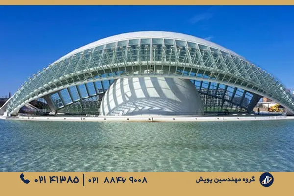 معماری شهرک علوم و فنون در اسپانیا از طرح چشم برای ساختن ساختمانها الگو گرفته است